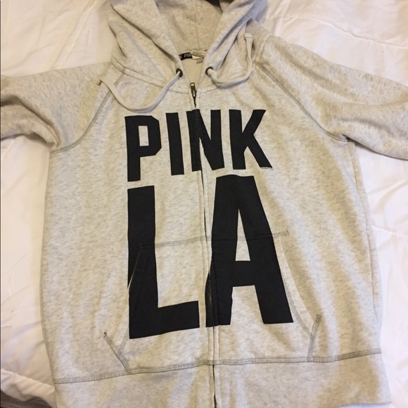 PINK Victoria's Secret Tops - VS pink LA zip up hoodie